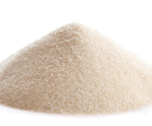 Cola de pescado triturado en polvo